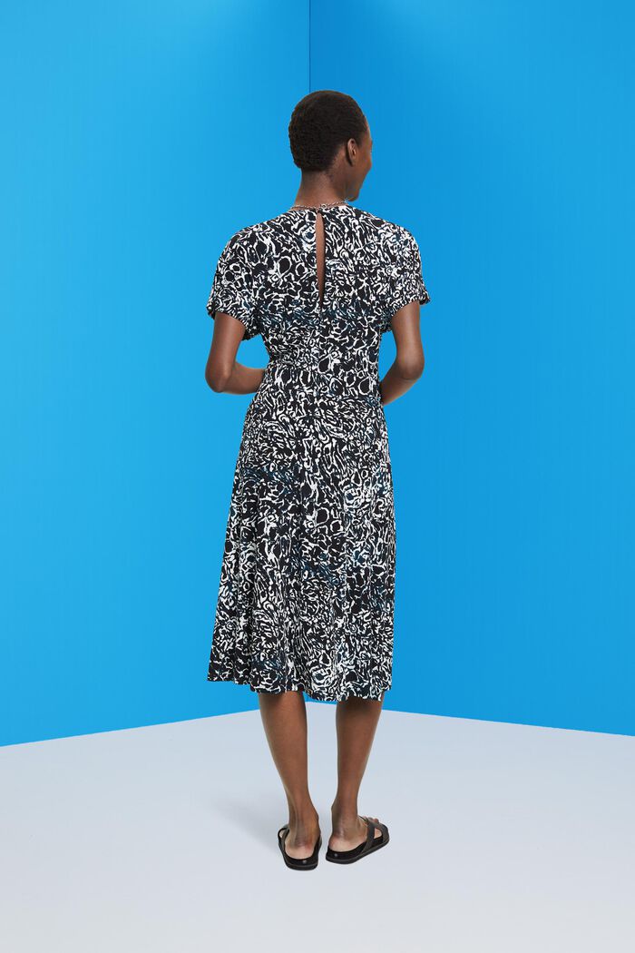 Trottoir werkloosheid Bespreken ESPRIT - Jersey jurk met V-hals en print all-over in onze e-shop