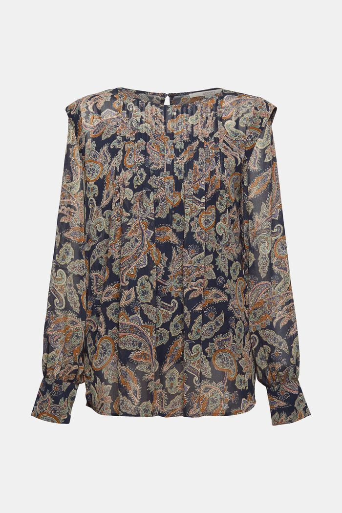 Gerecycled: chiffon blouse met paisleyprint