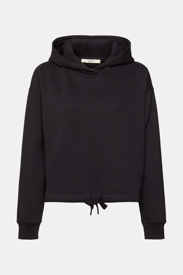 Hoodie sweatshirt, BLACK, overview