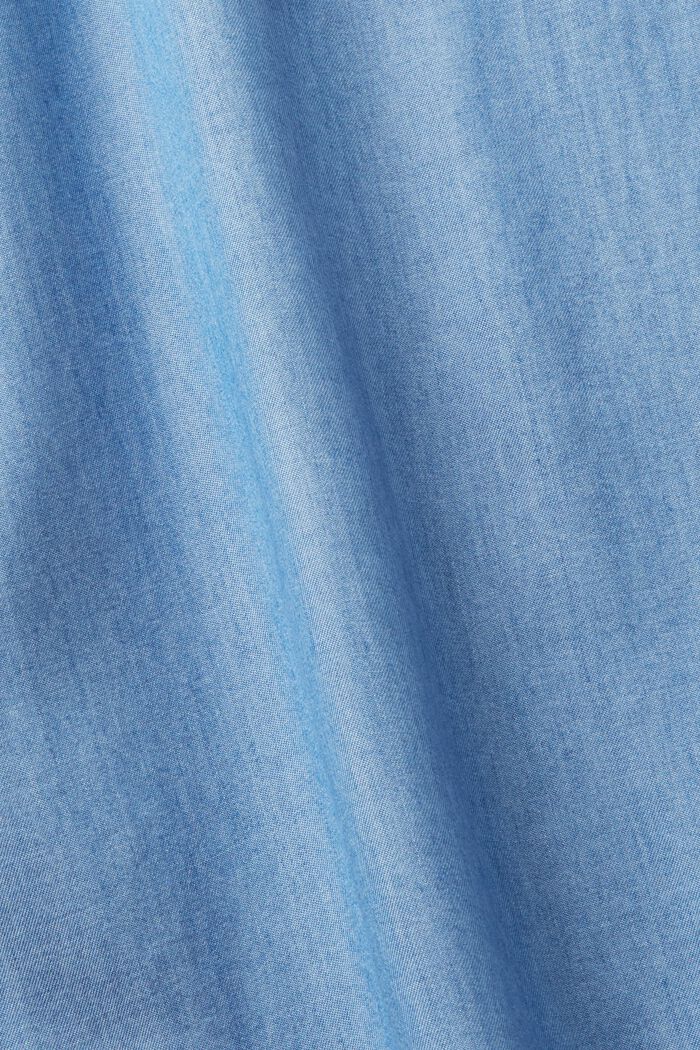 Mouwloze midi-jurk van imitatiedenim, BLUE MEDIUM WASHED, detail image number 5