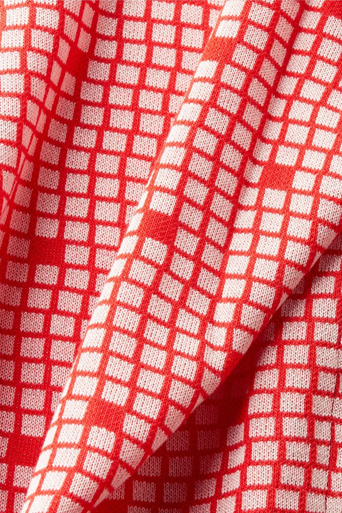Jacquard sweatshirt met ronde hals, RED, detail image number 5