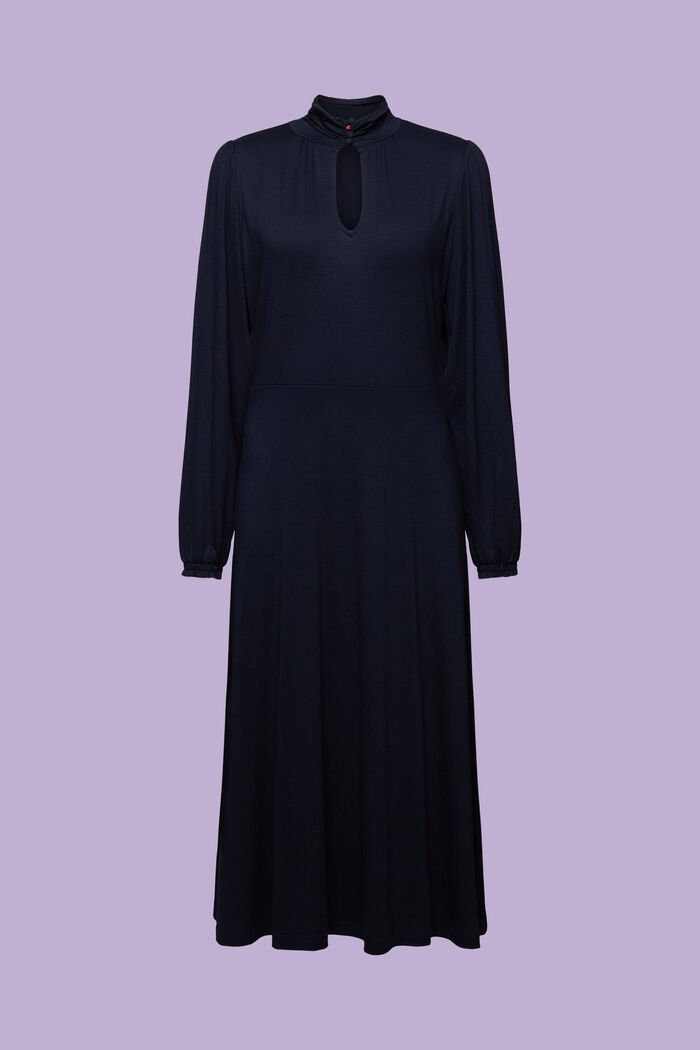 Jersey midi-jurk, LENZING™ ECOVERO™, NAVY, detail image number 6
