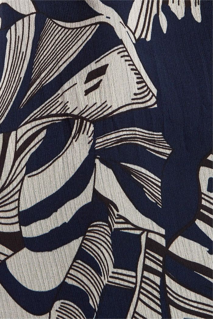 Gerecycled: chiffon blouse met print, NAVY, detail image number 4