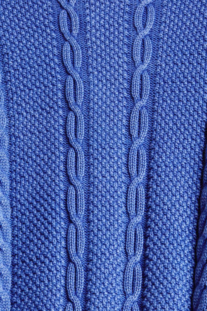 Vest met kabelpatroon, BLUE LAVENDER, detail image number 4