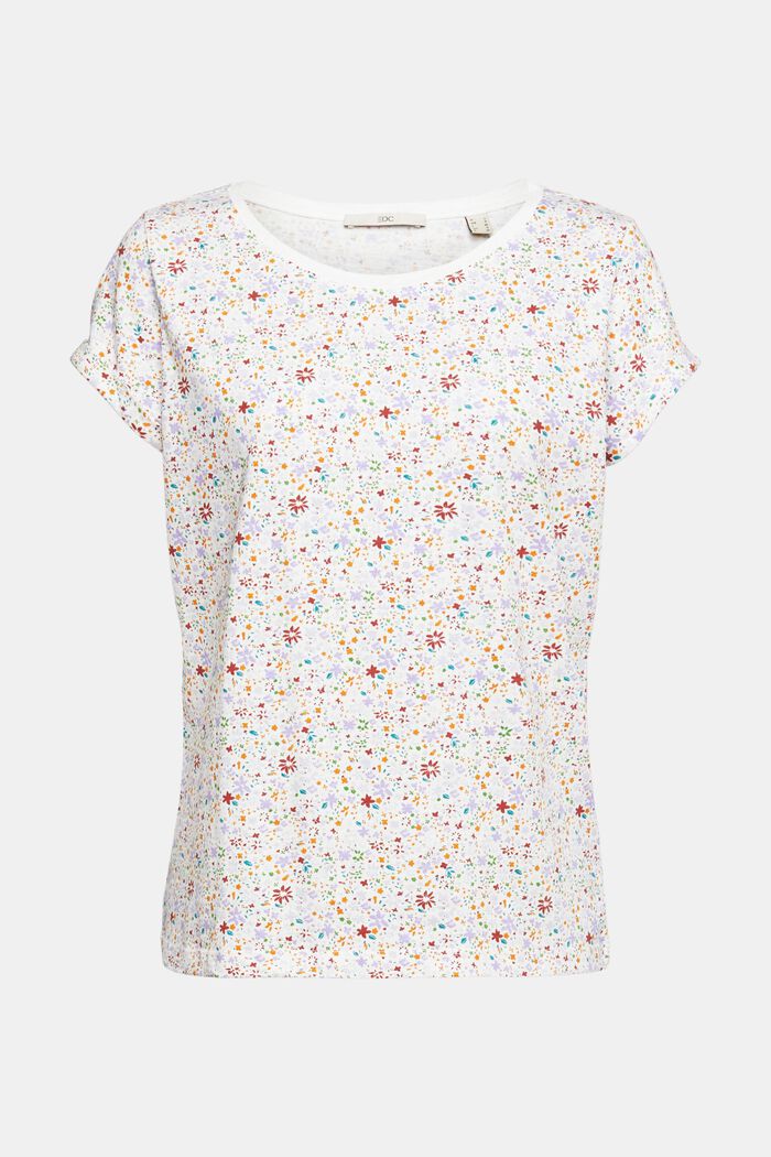 T-shirt met bloemenprint, OFF WHITE COLORWAY, detail image number 2