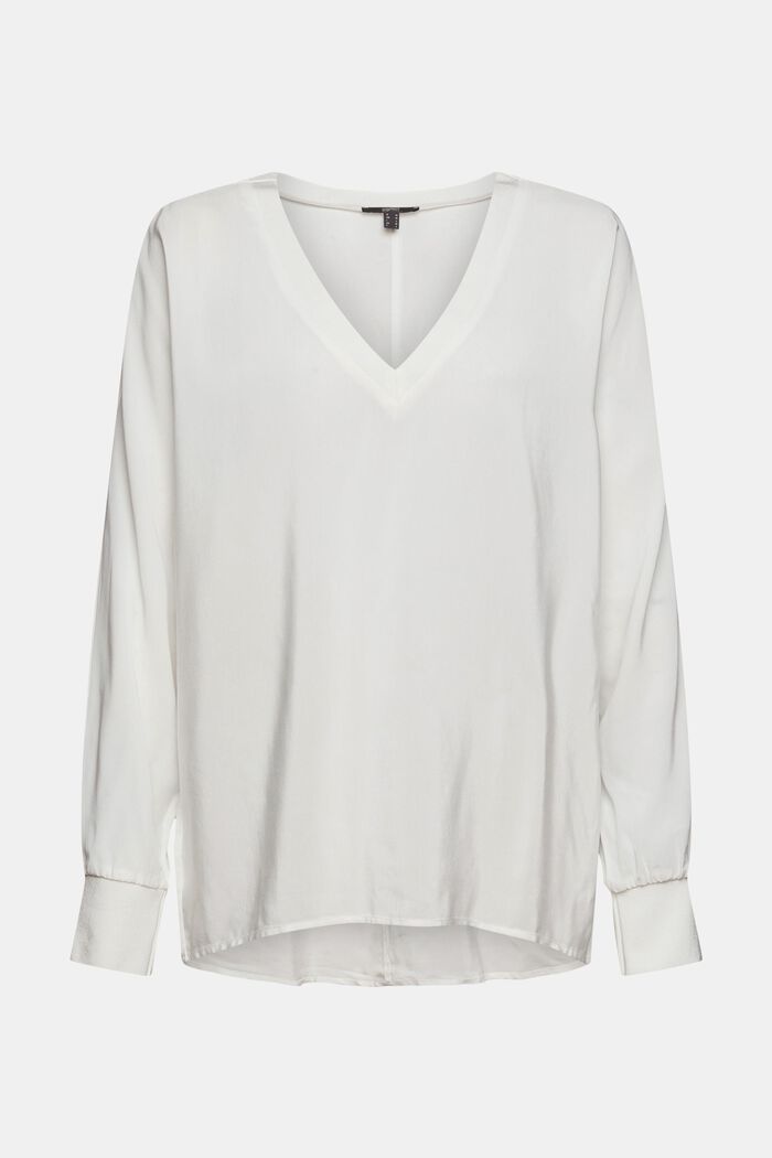 Blouse met LENZING™ ECOVERO™, OFF WHITE, detail image number 5