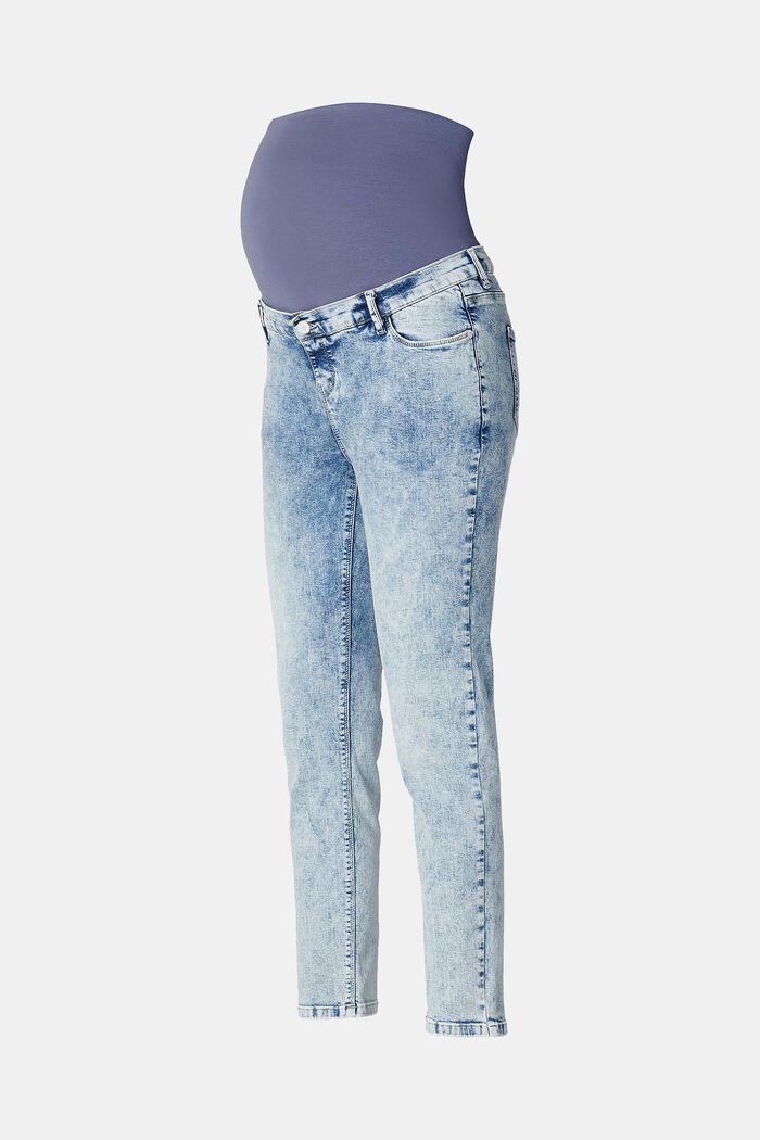 Cropped jeans met band over de buik, LIGHT WASHED, detail image number 5