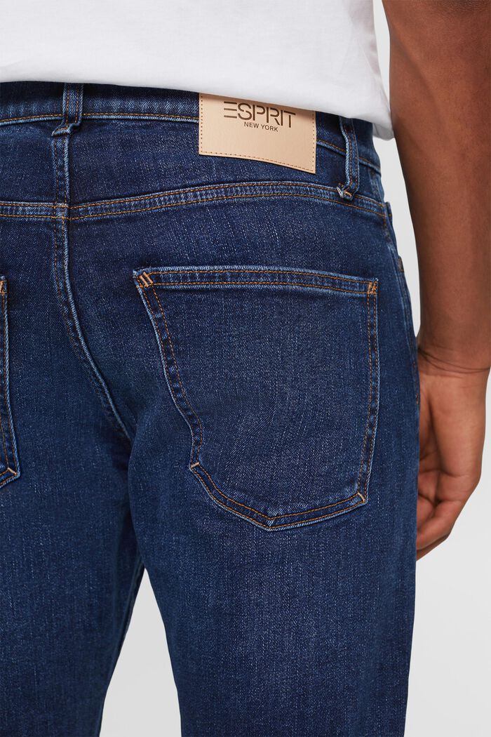 Slim fit-jeans met stretch, BLUE LIGHT WASHED, detail image number 4