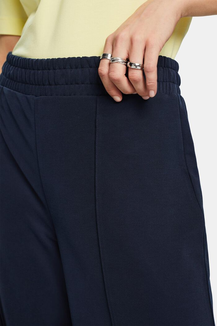 Pull-on broek met wijde pijpen en permanente vouw, NAVY, detail image number 4