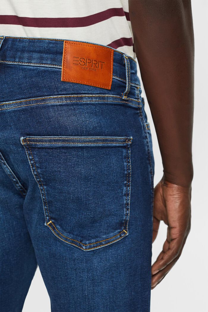 Slim fit jeans met middelhoge taille, BLUE LIGHT WASHED, detail image number 4