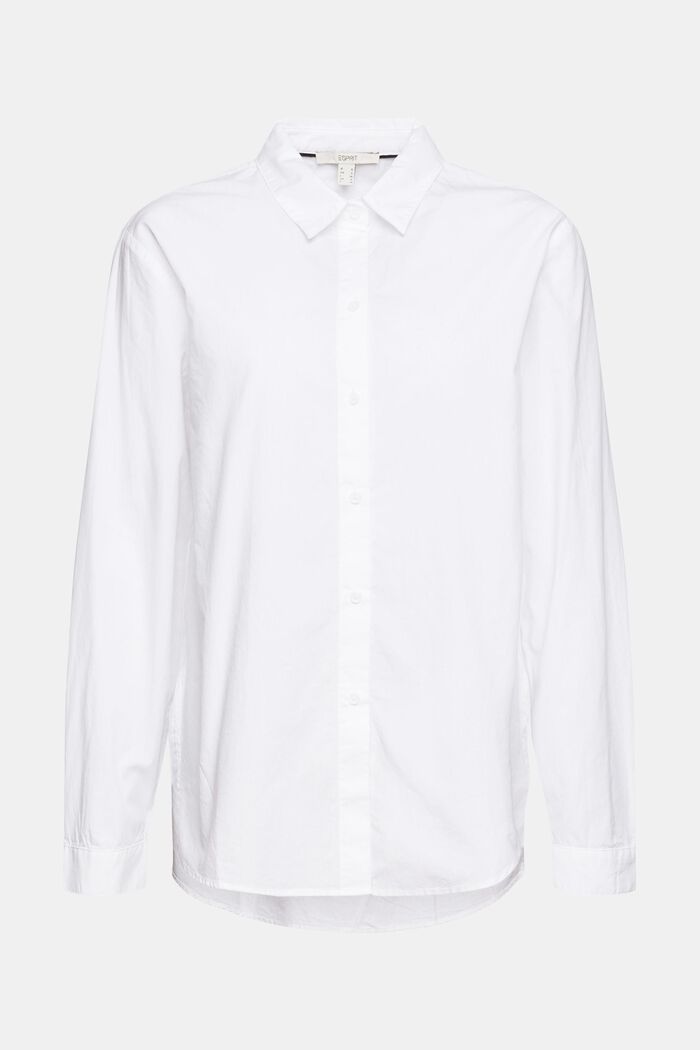 Oversized overhemdblouse van katoen, WHITE, detail image number 5