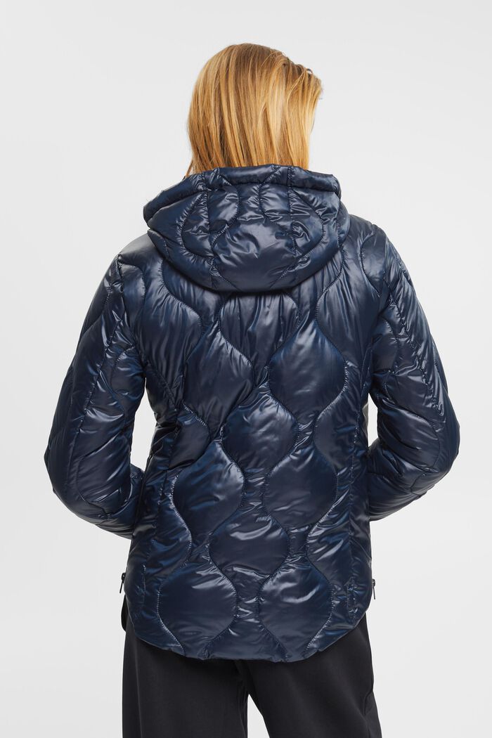 Gewatteerde jas met capuchon, NAVY, detail image number 3