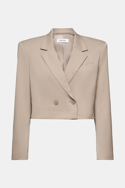 Cropped double-breasted blazer