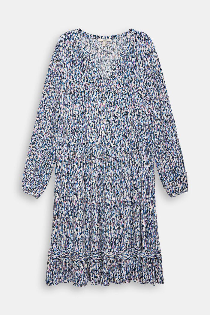 CURVY midi-jurk met motief, BLUE LAVENDER, detail image number 0