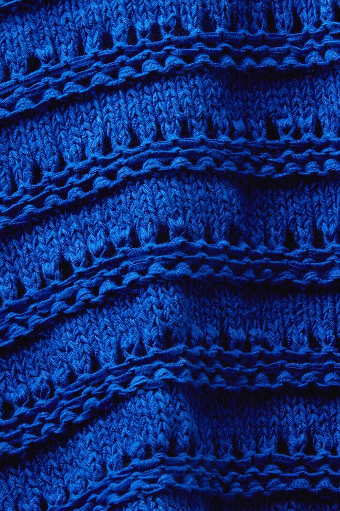 Opengebreide trui, BRIGHT BLUE, detail image number 4