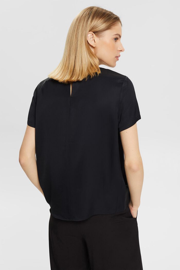 Satijnen blouse, LENZING™ ECOVERO™, BLACK, detail image number 3
