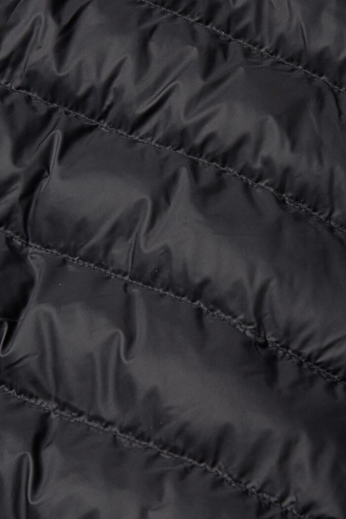 Gewatteerde jas met hoge hals, BLACK, detail image number 1