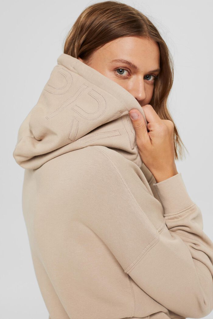 Relaxte hoodie met logo, 100% biologisch katoen