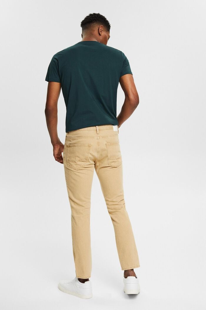 Jeans van 100% katoen, SAND, detail image number 1