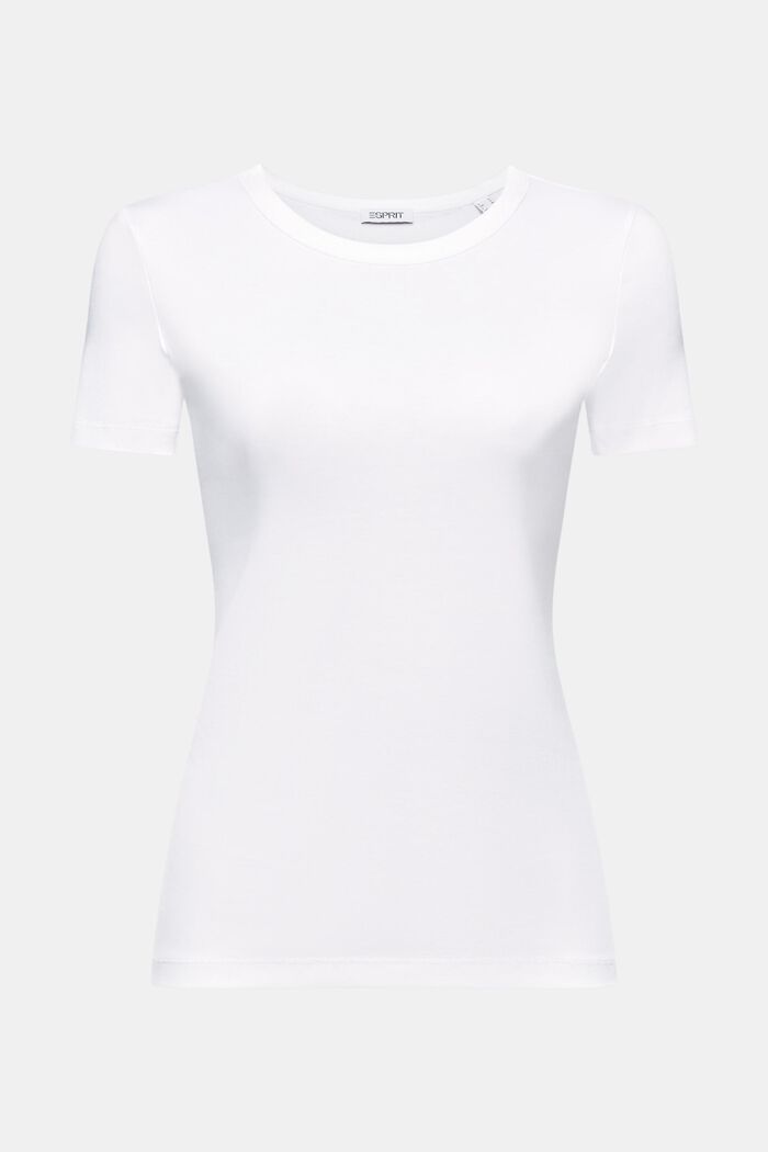 Katoenen T-shirt met korte mouwen, WHITE, detail image number 6