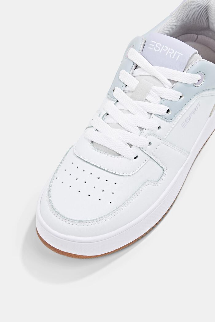 Sneakers met plateauzool en kleuraccent, WHITE, detail image number 3