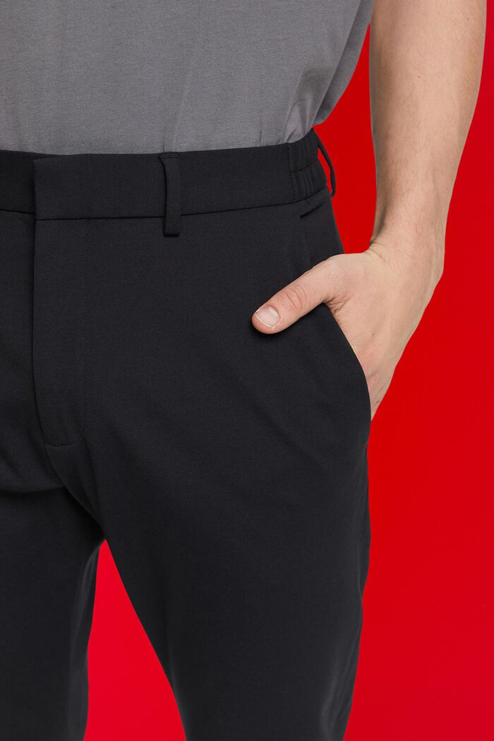Pantalon van piqué-jersey, BLACK, detail image number 2