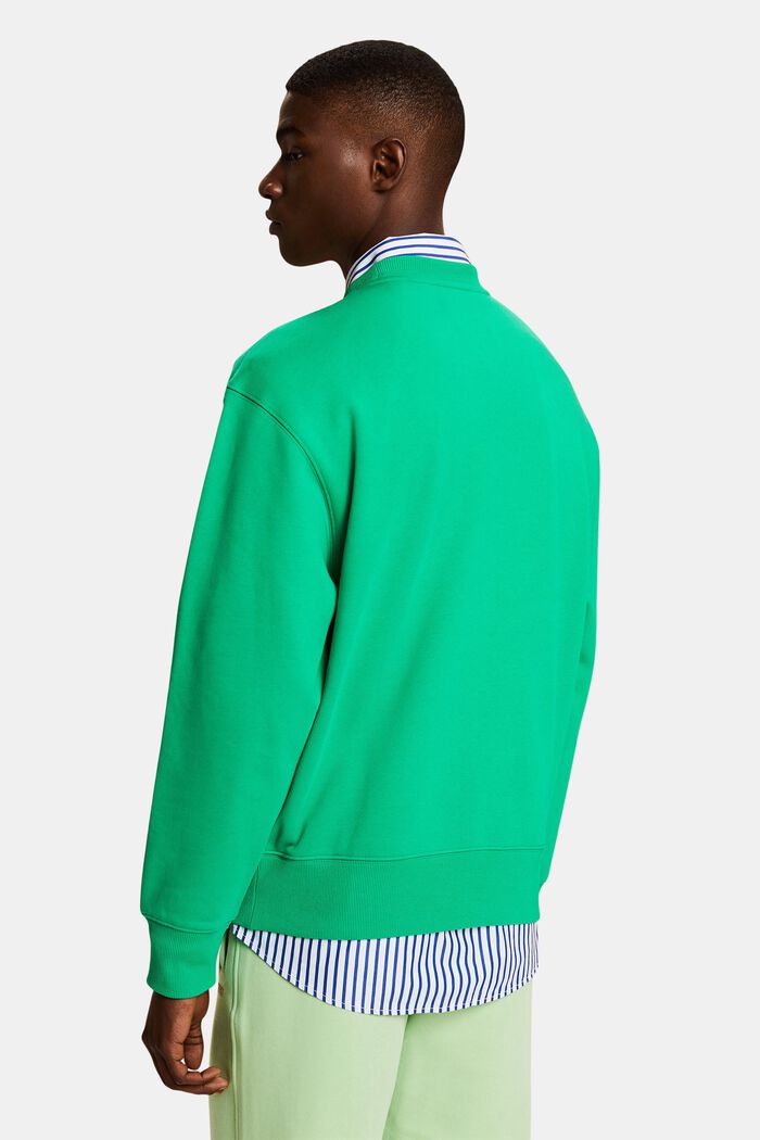Uniseks fleece sweatshirt met logo, GREEN, detail image number 2