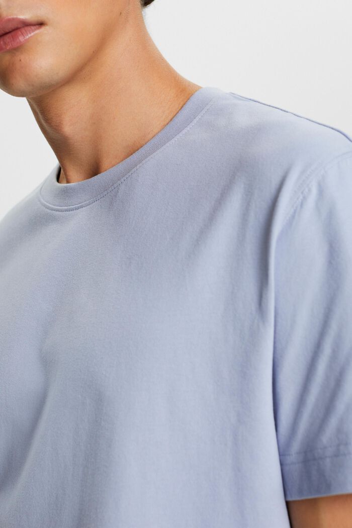 T-shirt van katoen-jersey met ronde hals, LIGHT BLUE LAVENDER, detail image number 1