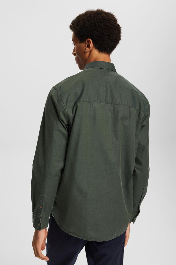 Katoenen overhemd met borstzak, KHAKI GREEN, detail image number 3