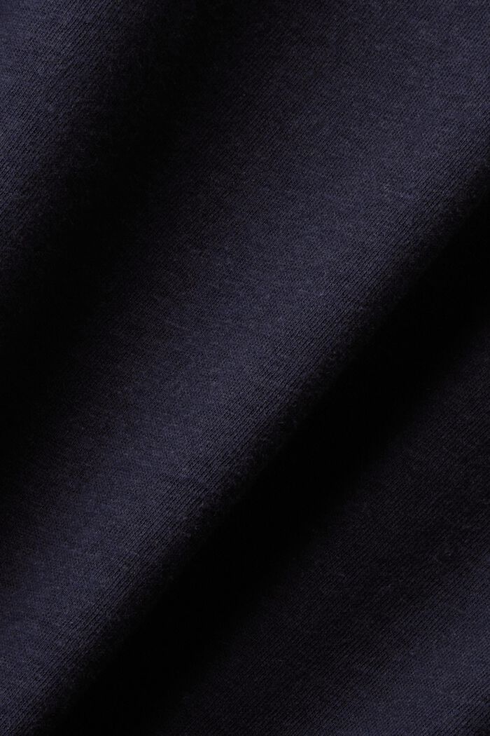 Jersey T-shirt, mix van katoen en linnen, NAVY, detail image number 5