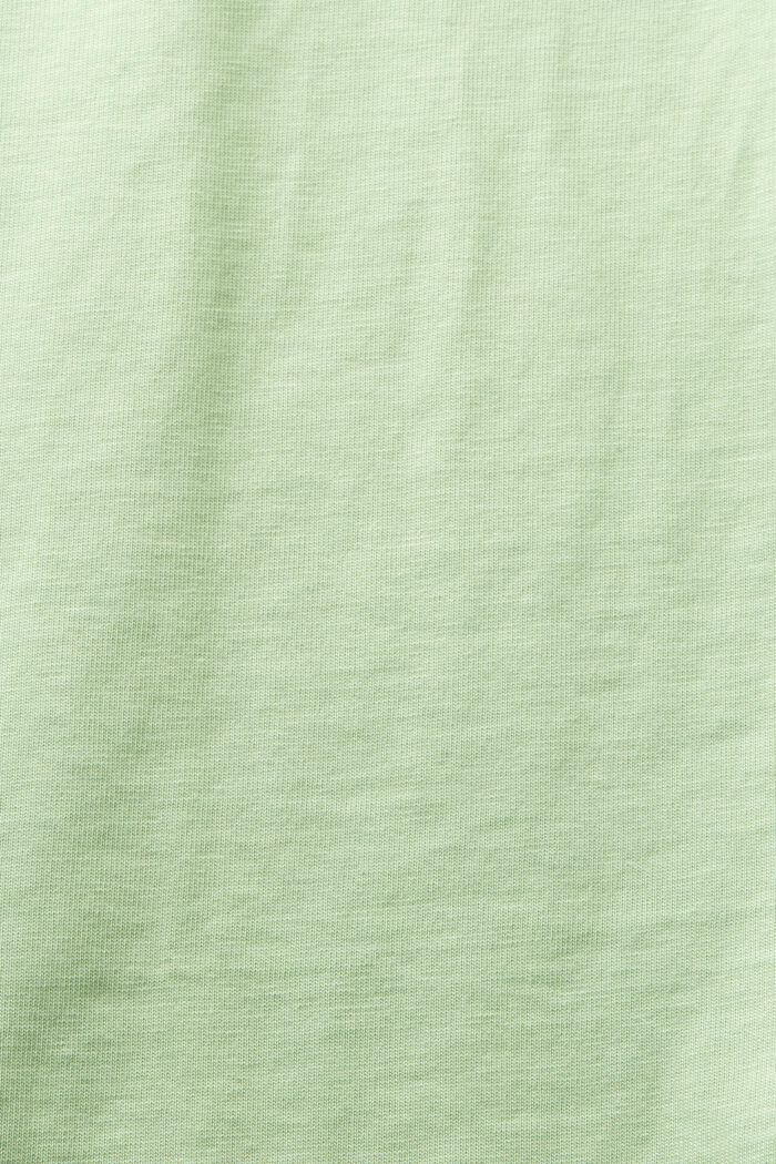 T-shirt met ronde hals en logo, LIGHT GREEN, detail image number 5