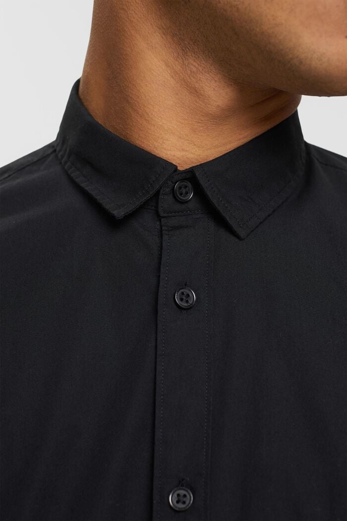 Slim fit, duurzaam katoenen overhemd, BLACK, detail image number 2