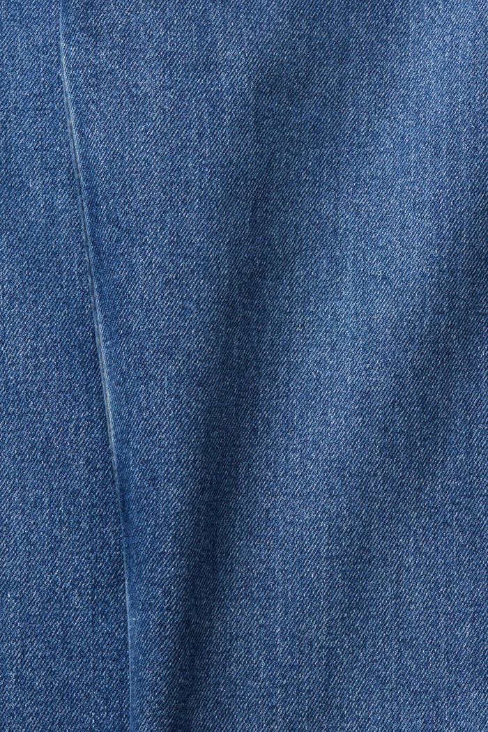 Straight jeans met hoge taille, BLUE MEDIUM WASHED, detail image number 6
