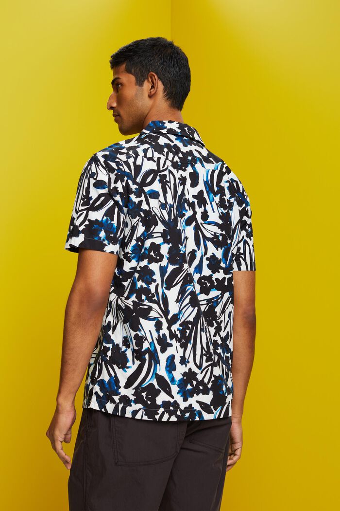 Overhemd met korte mouwen en motief, 100% katoen, NAVY, detail image number 4