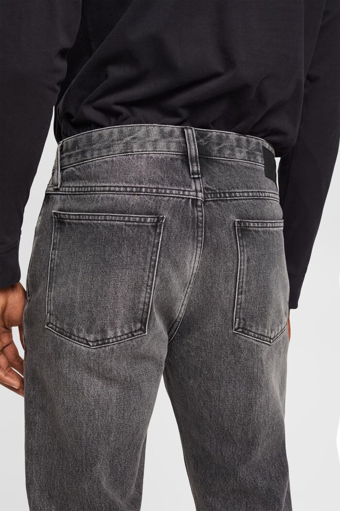 Jeans met rechte pijpen, GREY MEDIUM WASHED, detail image number 4