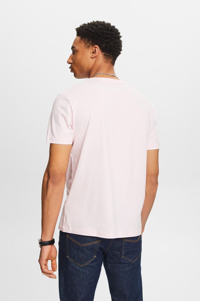 T-shirt met korte mouwen en ronde hals, PASTEL PINK, detail image number 2