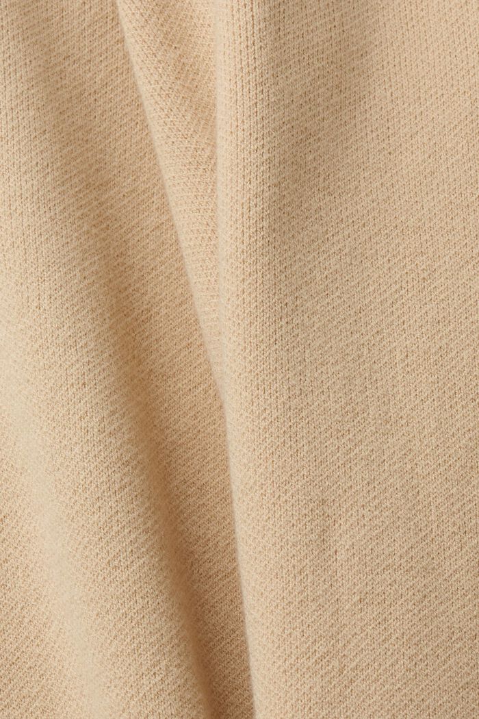 Tweekleurige knitwear broek met wijde pijpen, SAND, detail image number 5