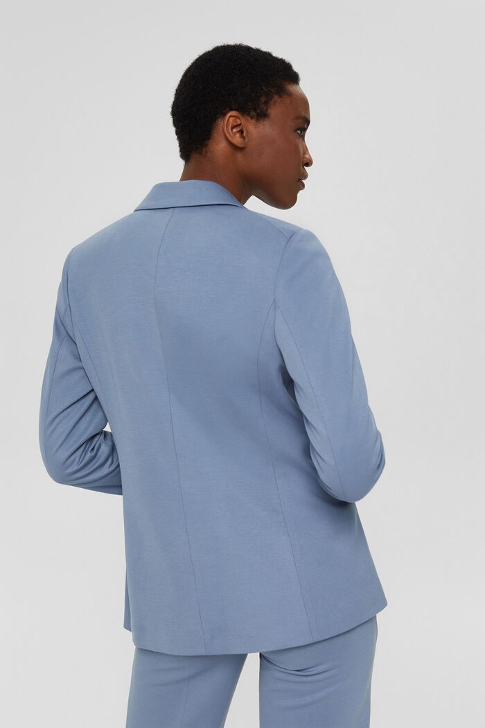 SOFT PUNTO mix + match jersey blazer, GREY BLUE, detail image number 3