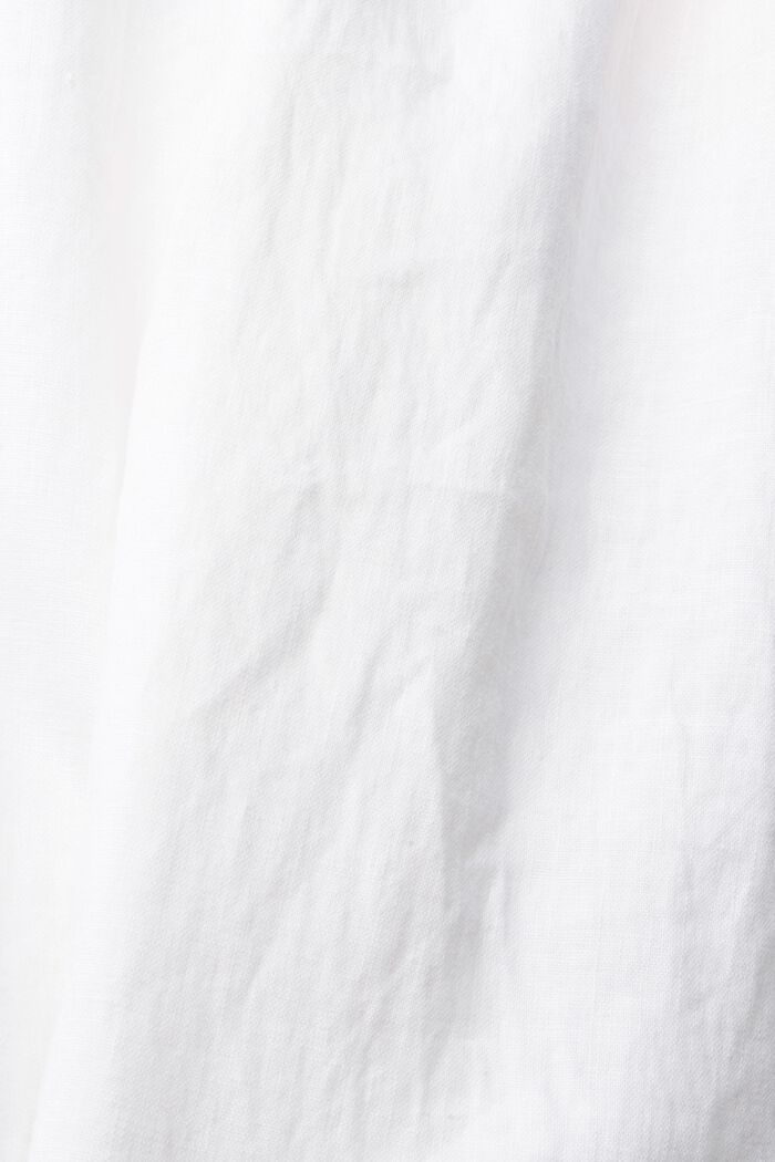 Linnen broek met kortere pijpen, WHITE, detail image number 4