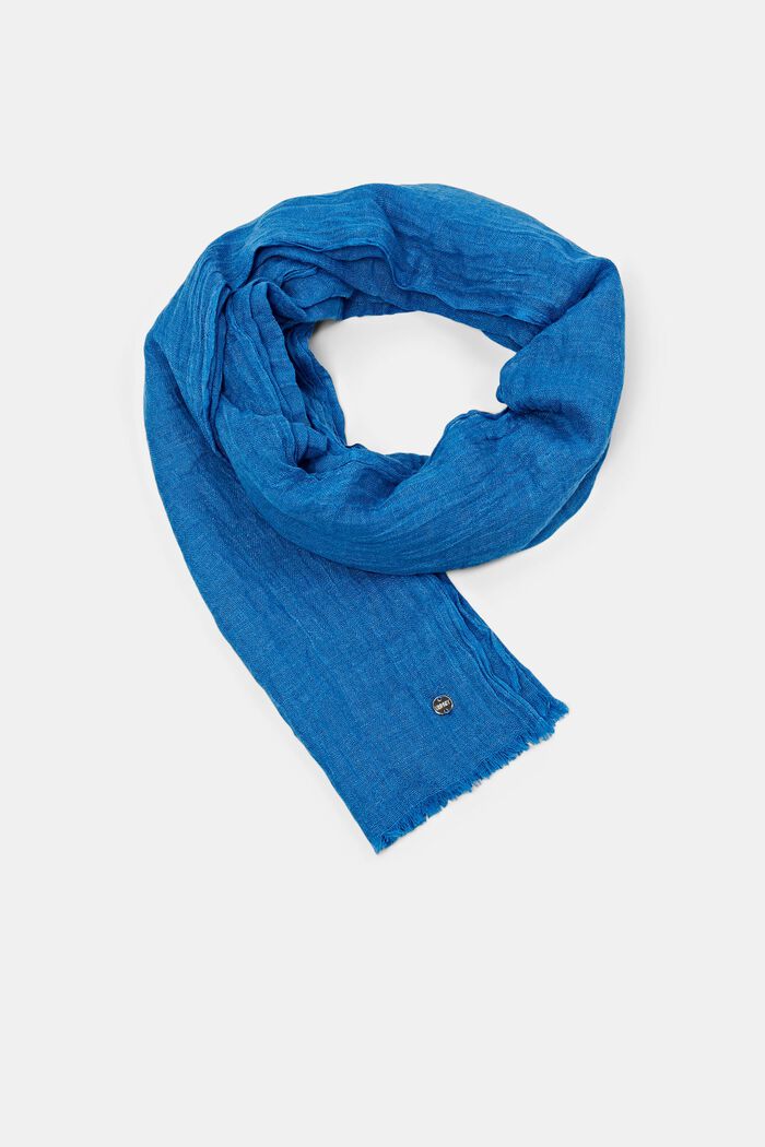 Sjaal met kreukelig effect, BLUE, detail image number 0