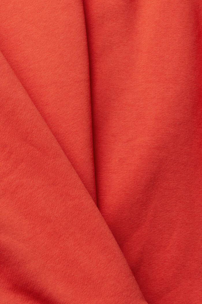 Sweatshirt met kleurrijk logoborduursel, ORANGE RED, detail image number 6