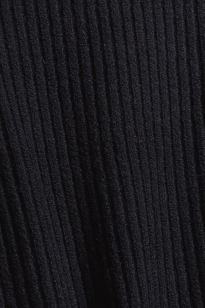 Met wol: trui met ballonmouwen, BLACK, detail image number 4