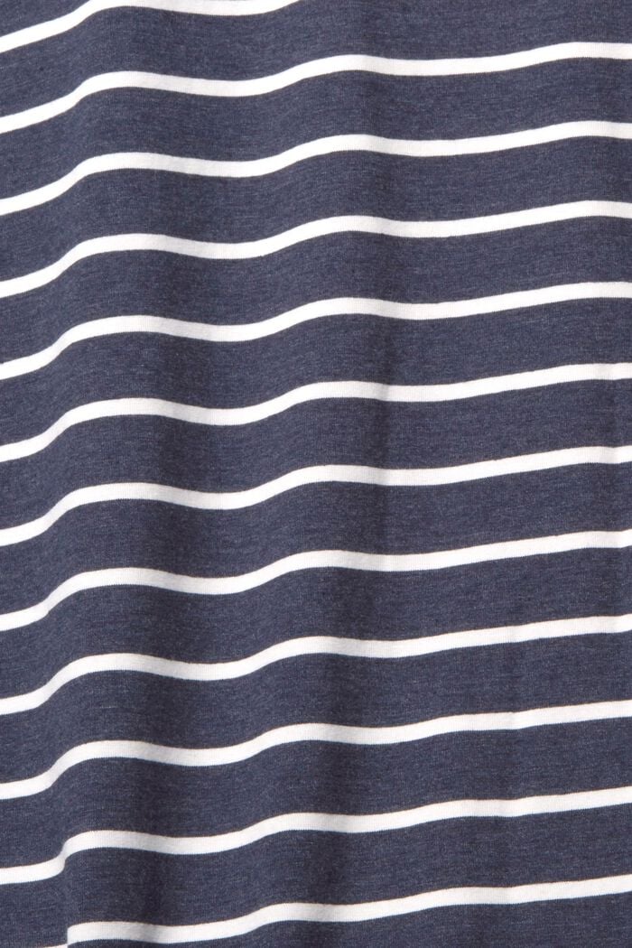 Jersey nachthemd met streepmotief, NAVY, detail image number 4