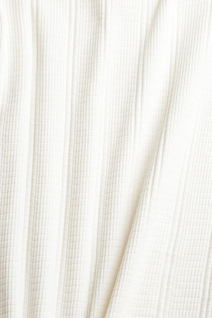 Katoenen shirt met structuur, OFF WHITE, detail image number 4