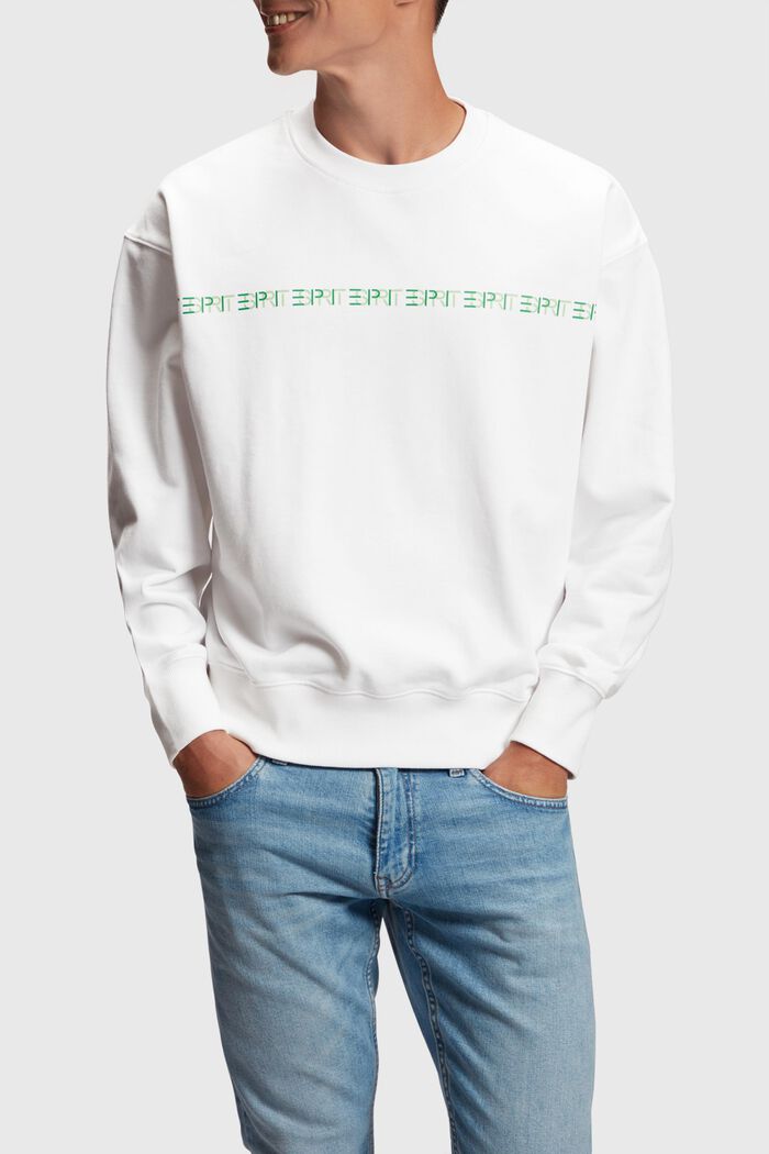 Geribd sweatshirt met logo Yagi Archive, WHITE, detail image number 0