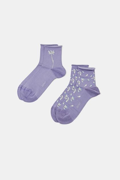 Set van 2 paar gebreide sokken met print