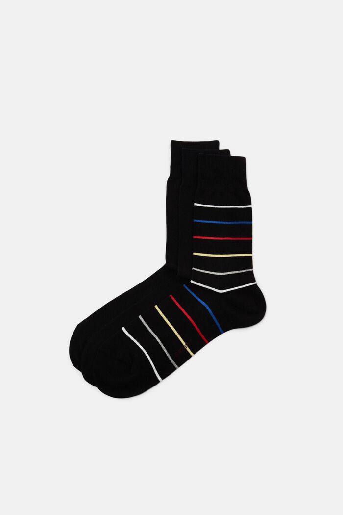 Set van 3 paar sokken, organic cotton, BLACK, detail image number 0