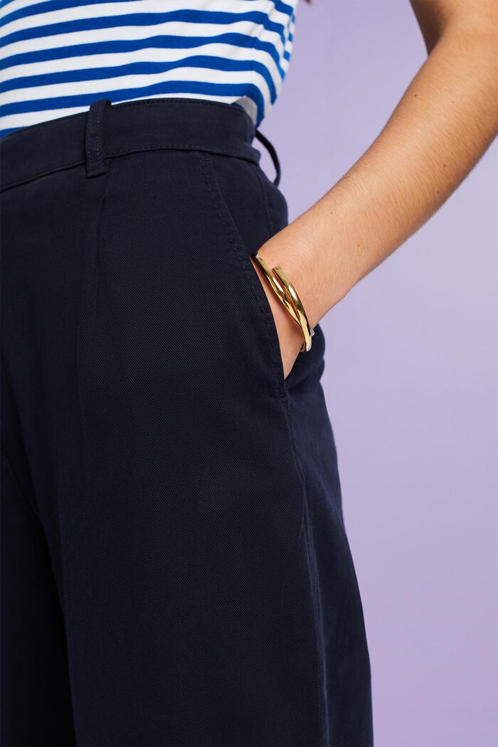 Wide fit chino met hoge taille, NAVY, detail image number 2