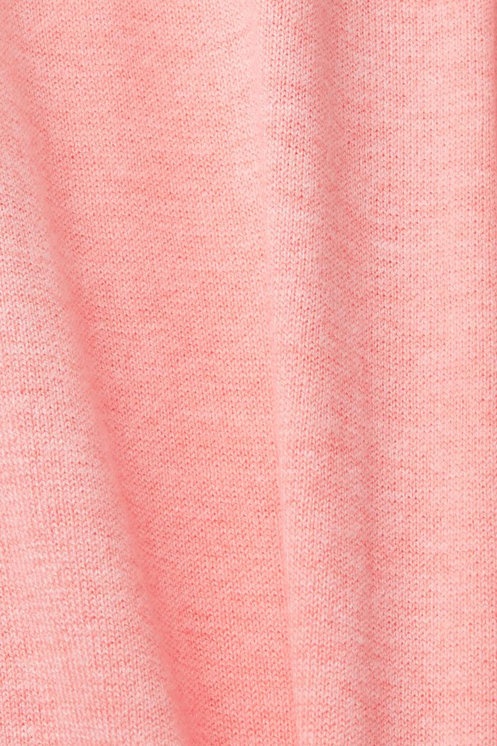 Licht gebreide trui met langer achterpand, PINK, detail image number 5
