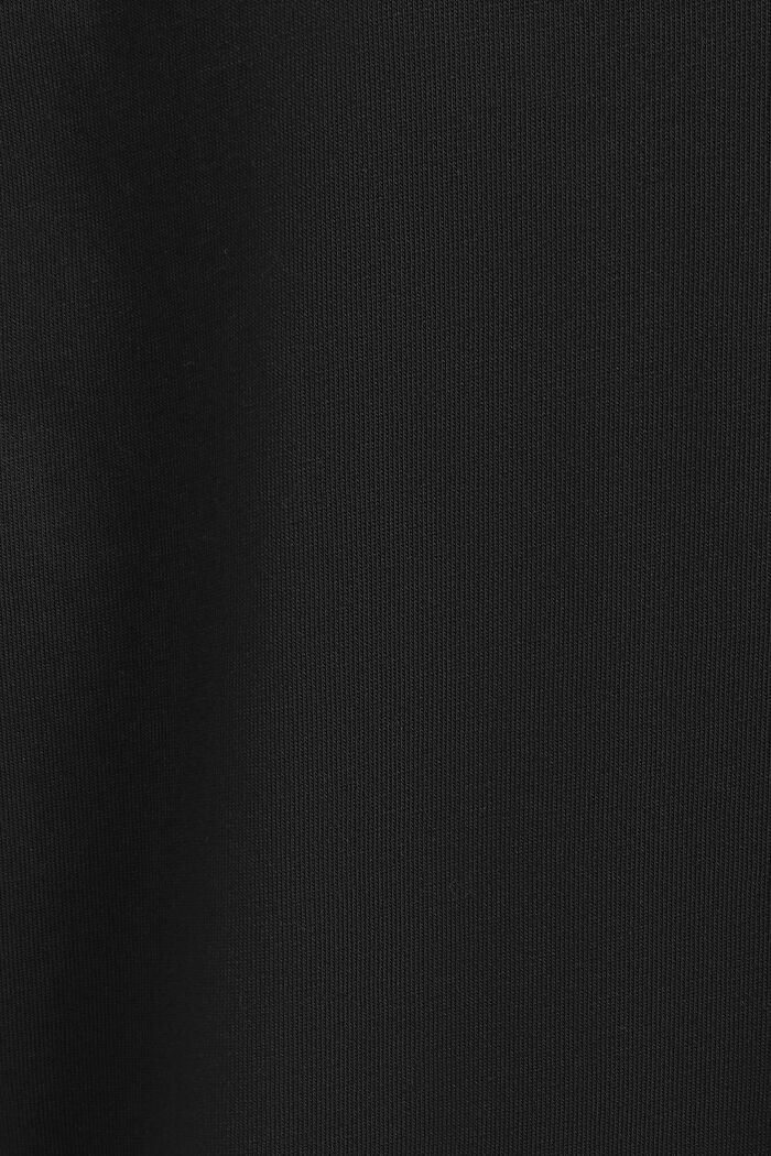 Cropped T-shirt van katoen-jersey met logo, BLACK, detail image number 4